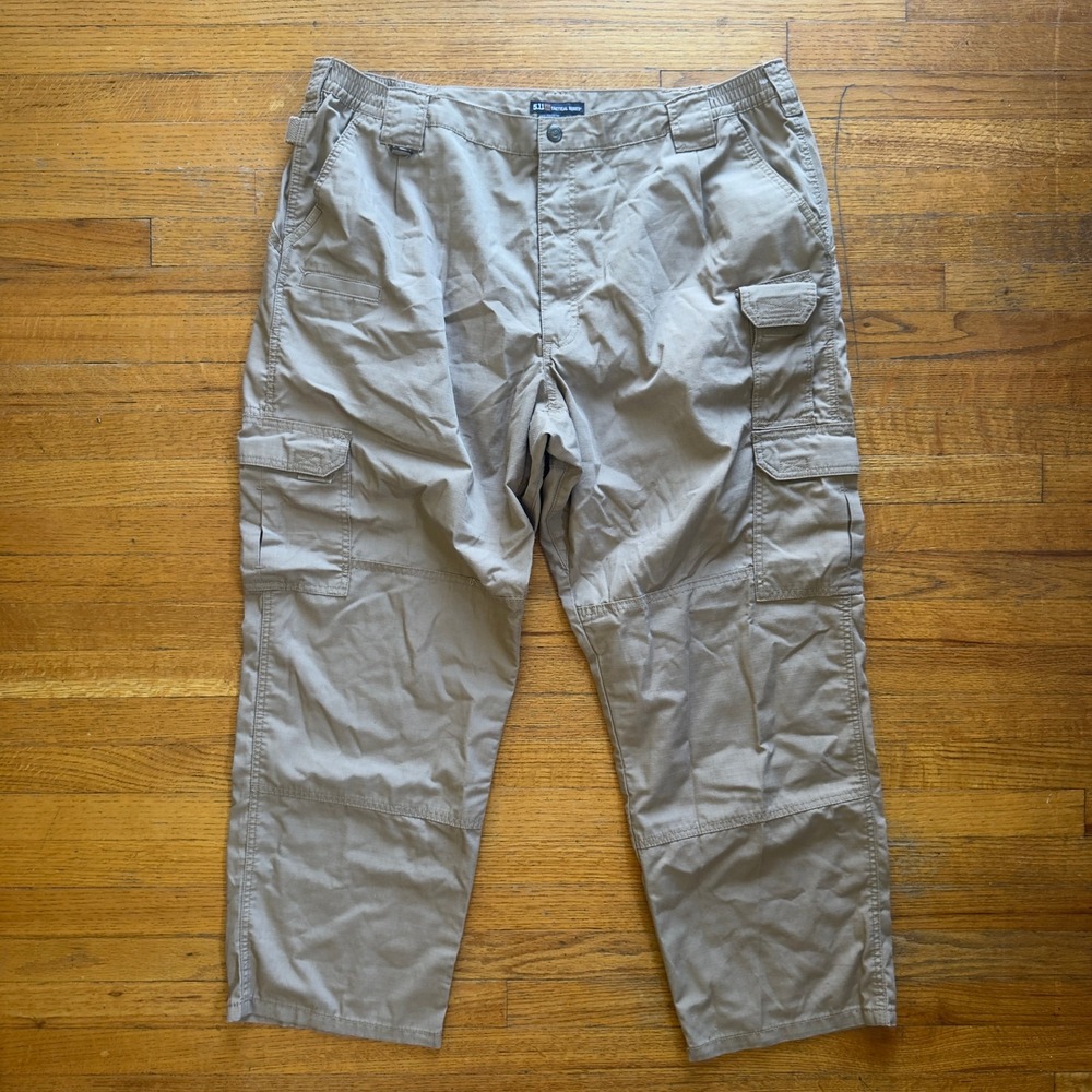 5.11 Tactical Series Khaki Ripstop Cargo Pants Mens 42x30 Tan Utility Workwear